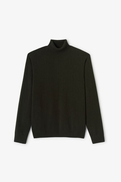 Pull col roulé mérinos cachemire