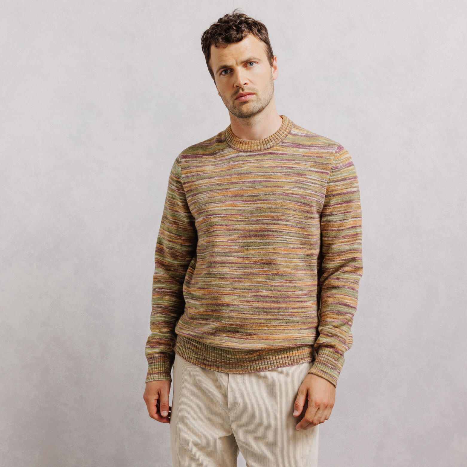 Pull col rond mousseux coton majoritaire