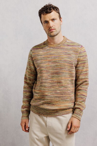 Pull col rond mousseux coton majoritaire
