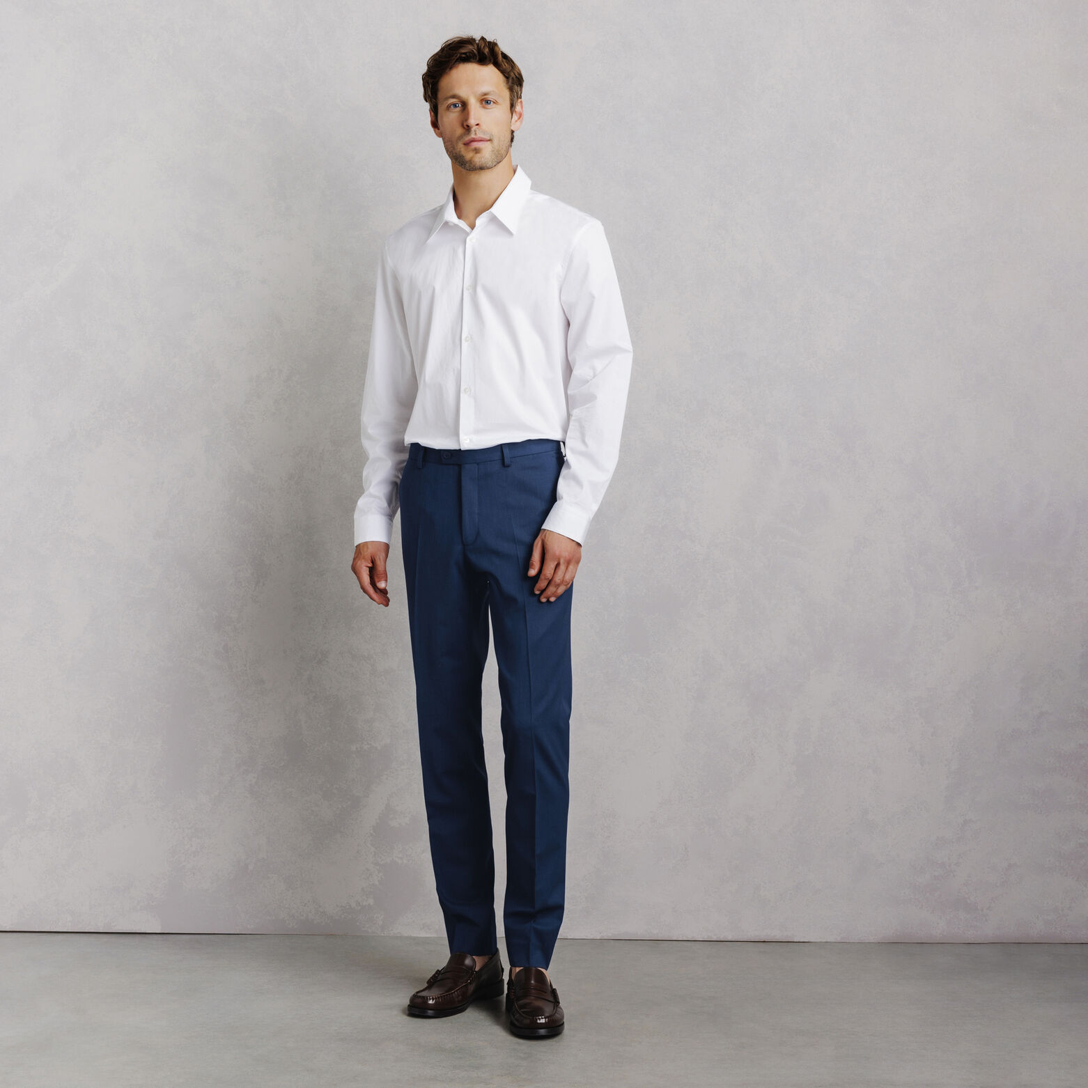 Pantalon de costume slim bi-stretch uni