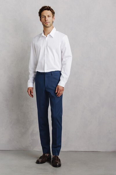 Pantalon de costume slim bi-stretch uni