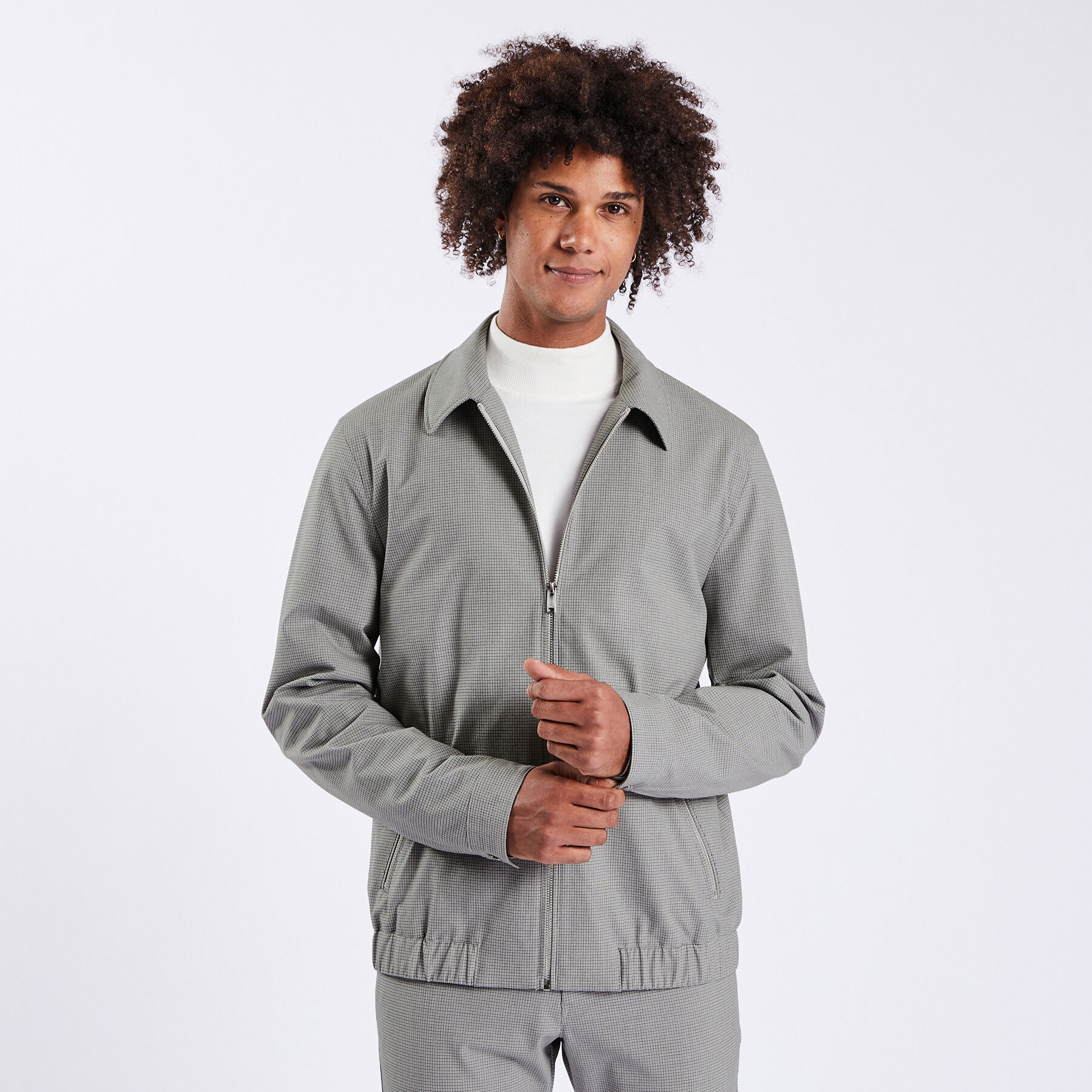 Blouson zipp col chemise