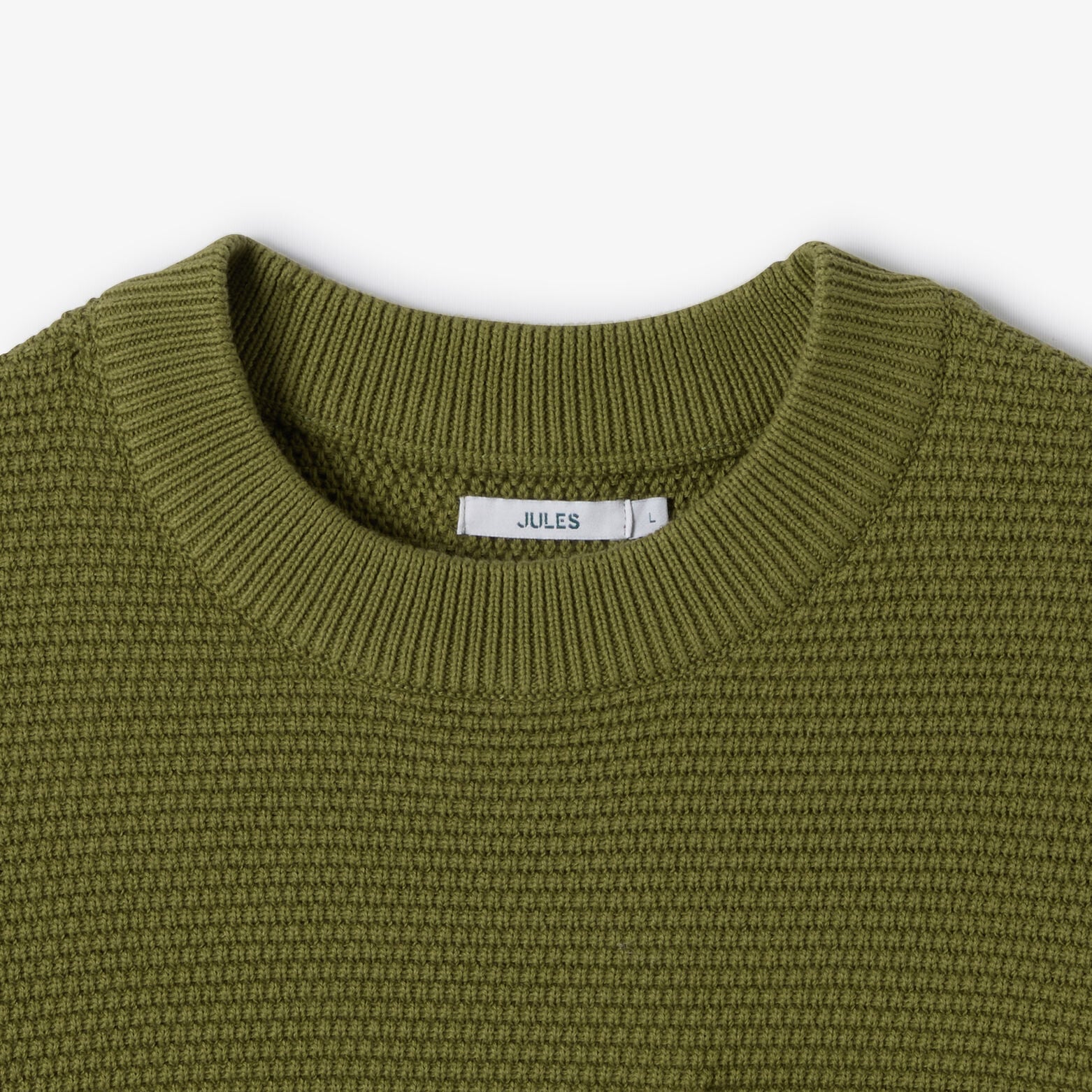 Pull col rond point de riz poche poitrine