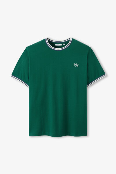 Tee shirt brod&eacute; contrast&eacute;