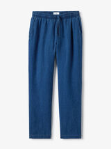 Pantalon tapered 100% lin
