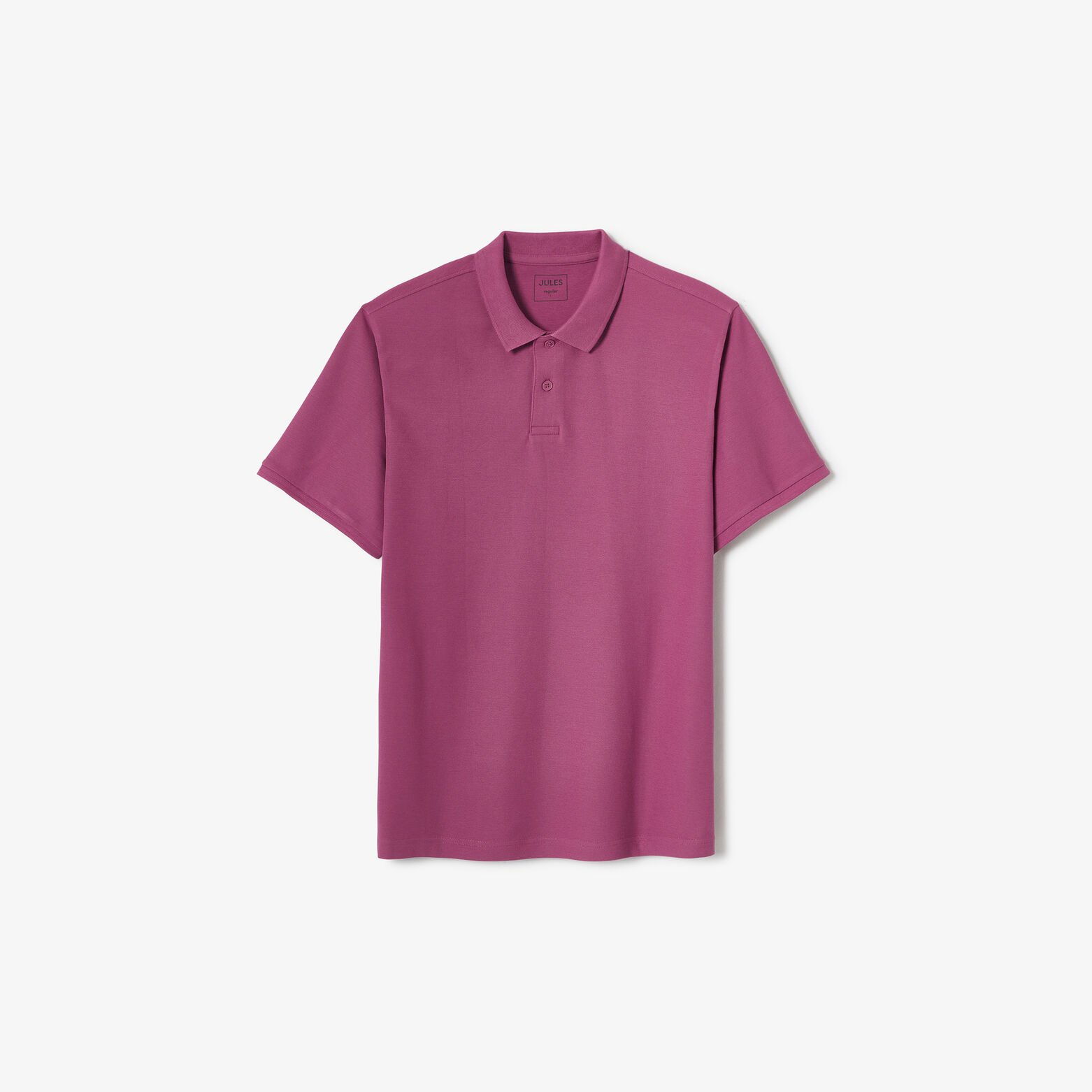 Effen polo in piqu&eacute;katoen met korte mouwen