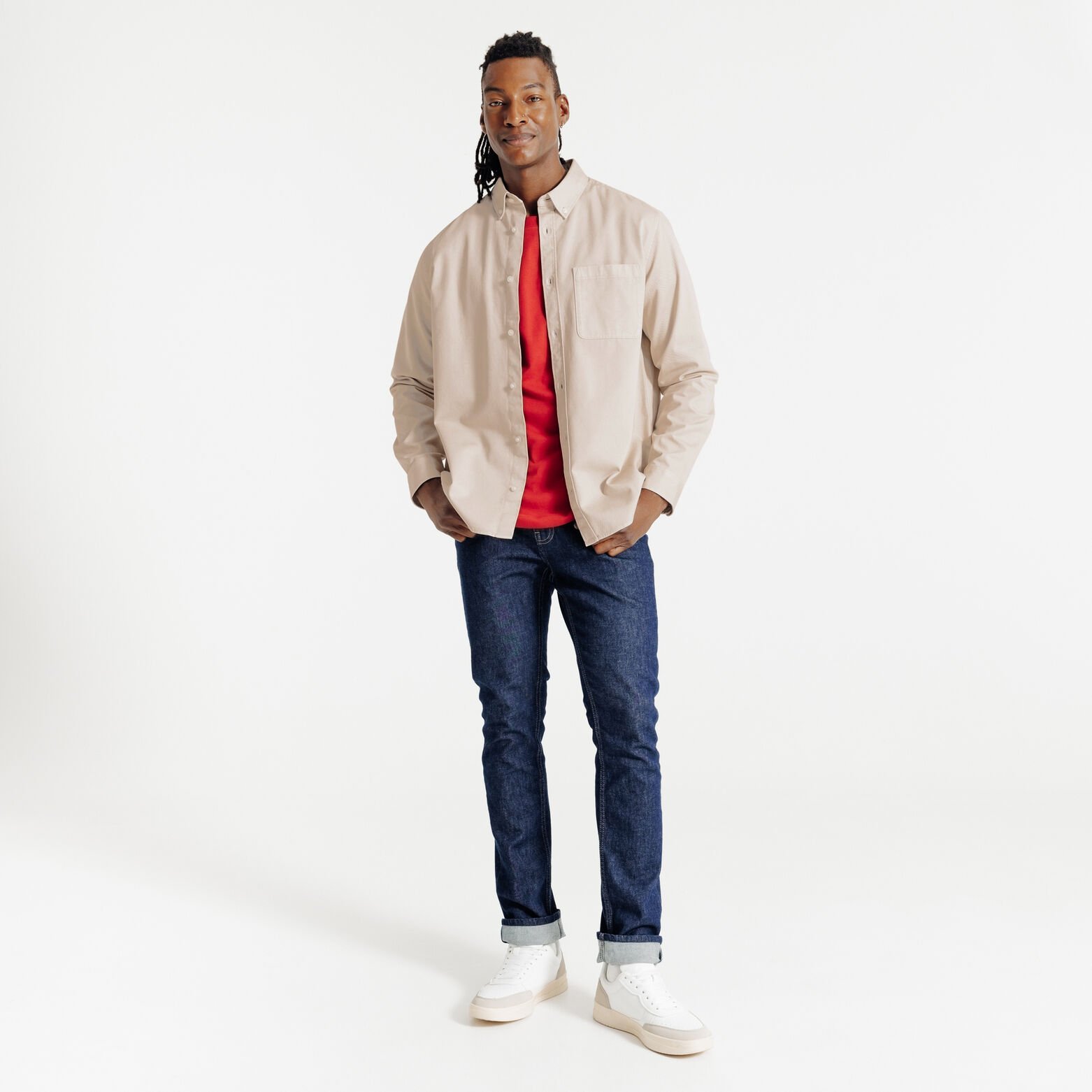 Chemise en coton unie