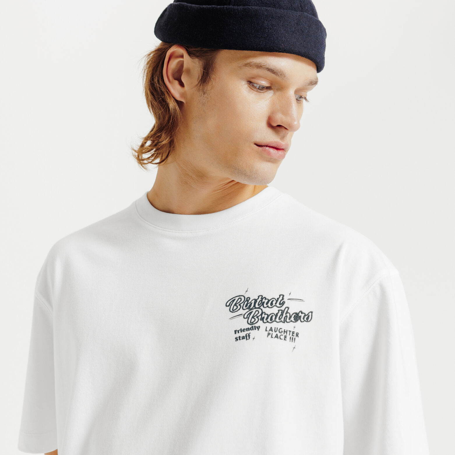 Tee shirt imprimé "Bistrot Brother" devant et dos