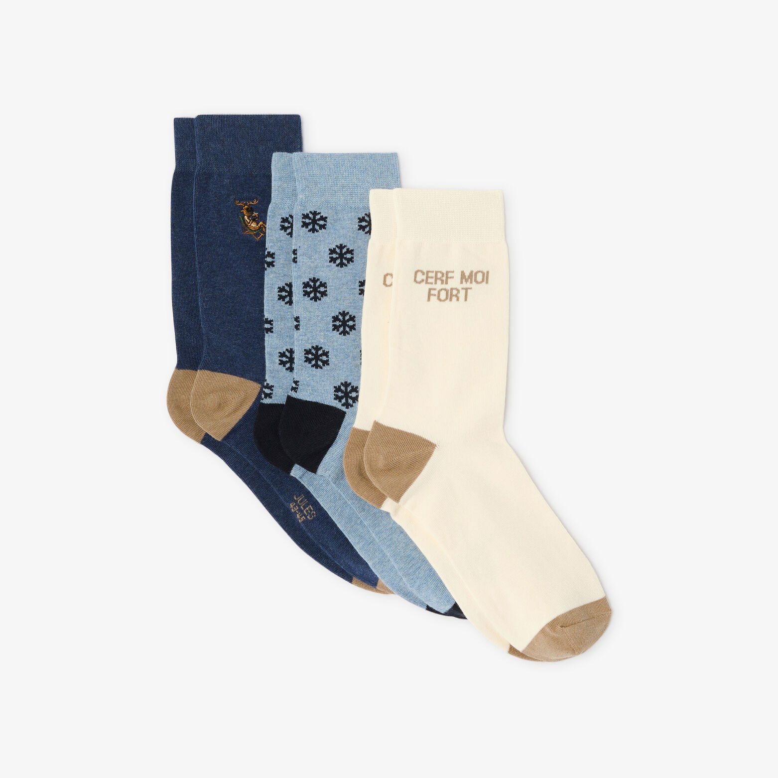 Coffret 3 paires de chaussettes fantaisies