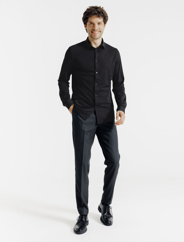 Extra slim fit polyamide elastaan overhemd