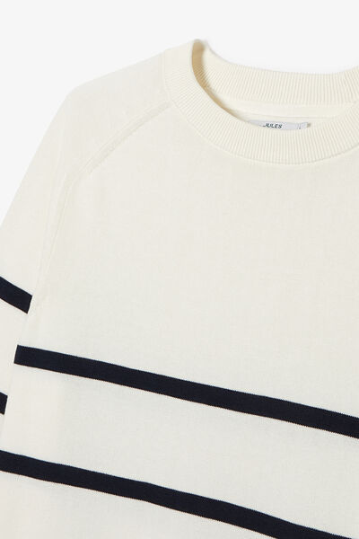 Gestreepte trui met ronde hals