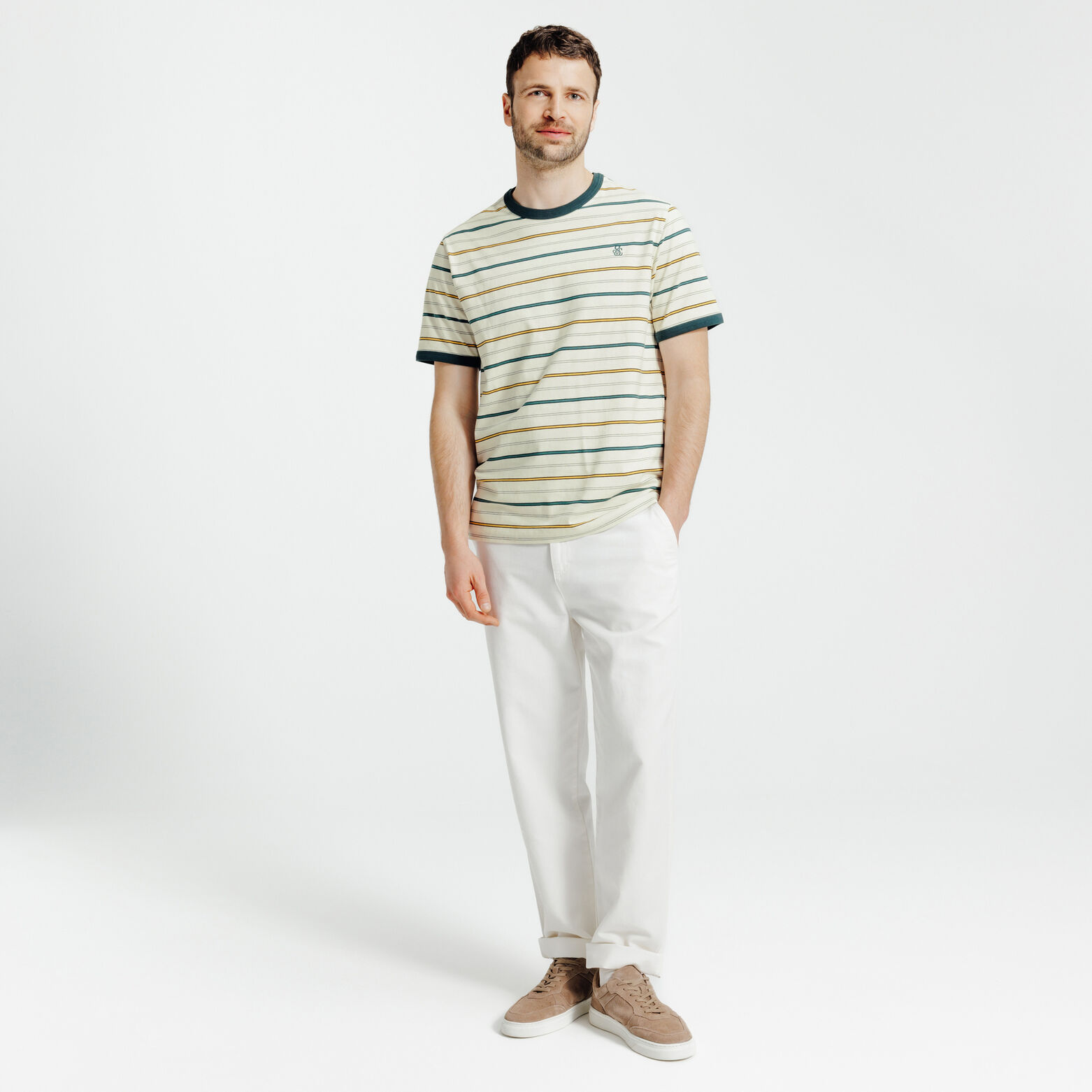 Tee shirt ray&eacute; contrast&eacute;