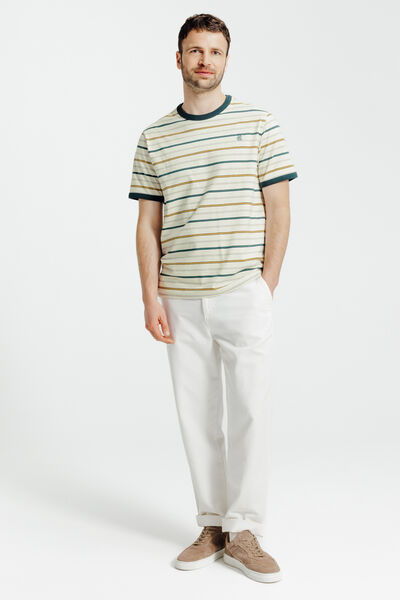 Tee shirt ray&eacute; contrast&eacute;