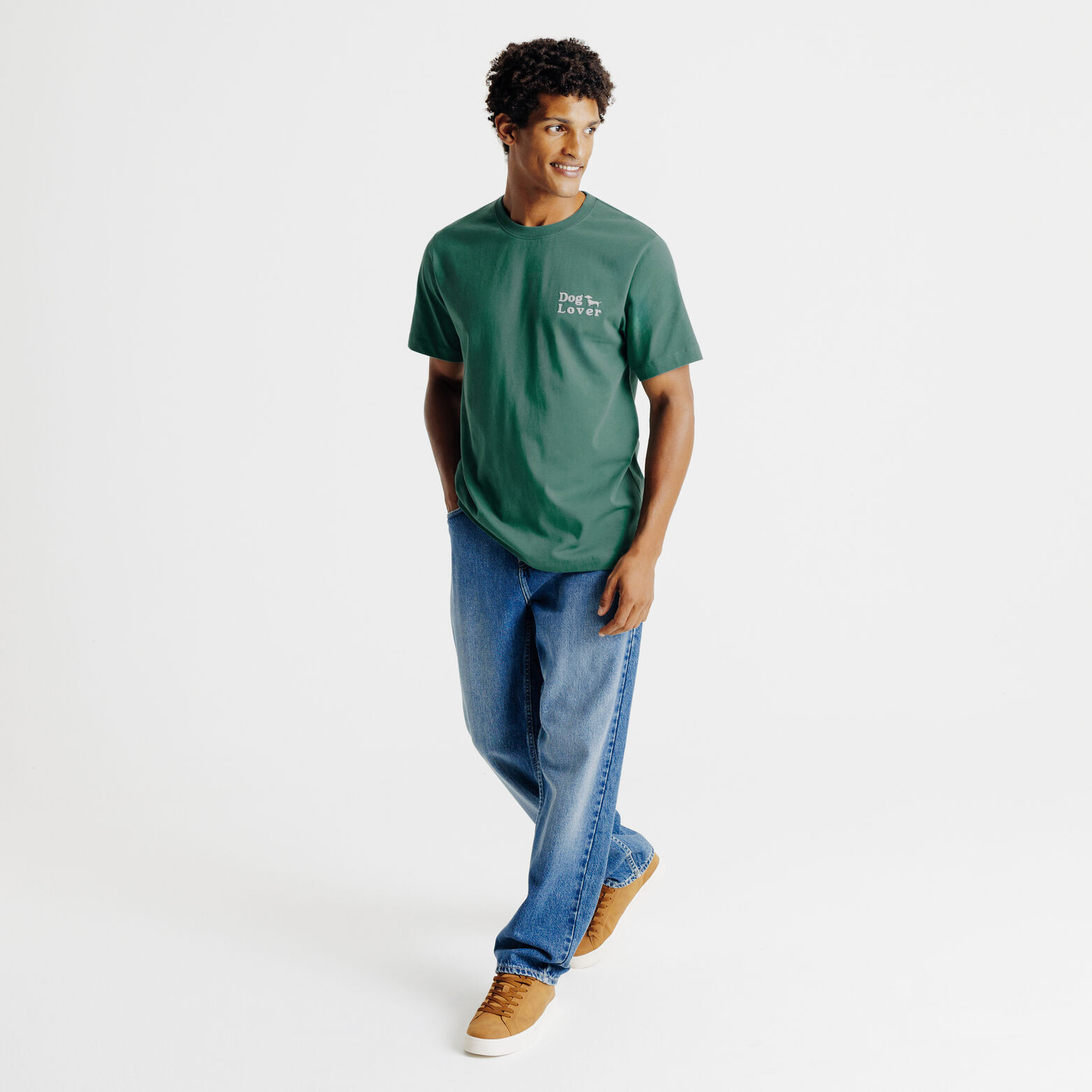 Tee shirt imprimé poitrine chien