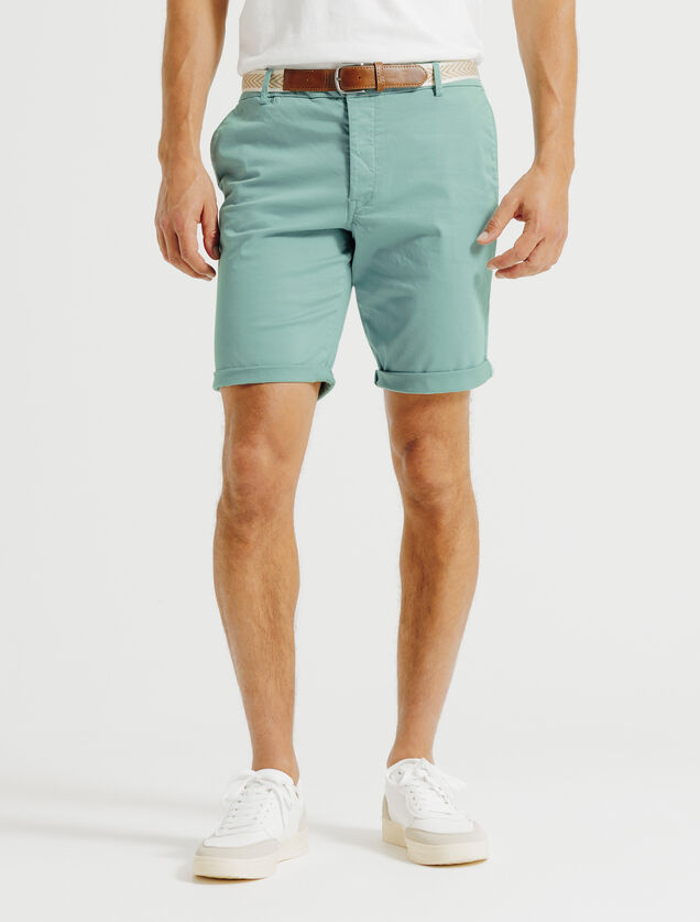 Effen chino short met riem