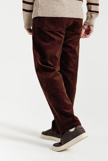 Pantalon en velours taille &eacute;lastiqu&eacute;e