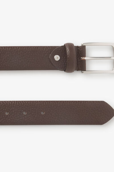Ceinture en cuir grain&eacute;e