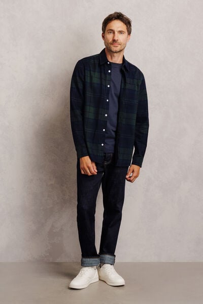 Chemise flanelle &agrave; carreaux 100% coton