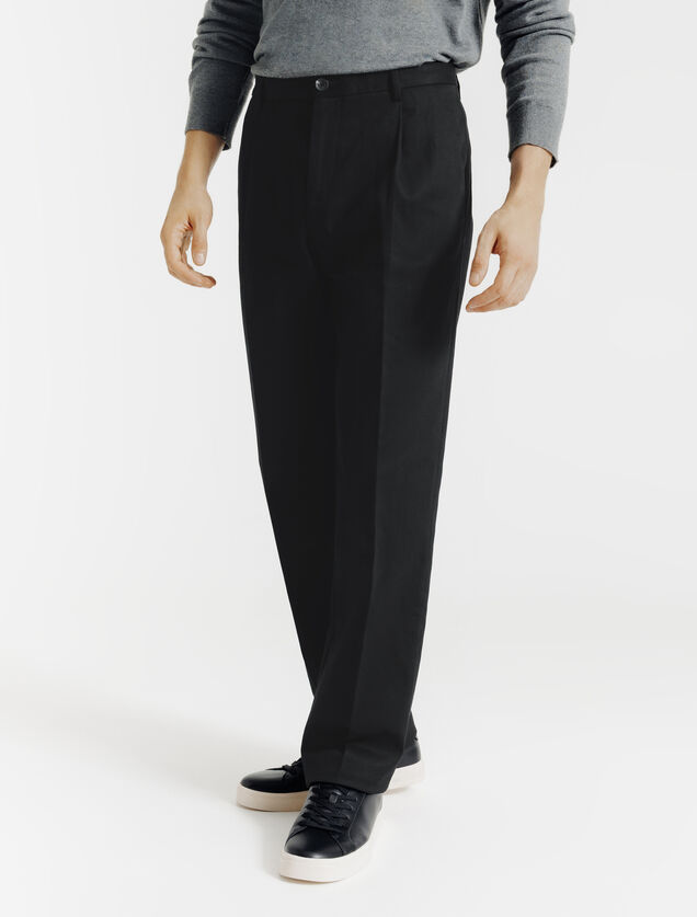 Pantalon chino loose &agrave; plis