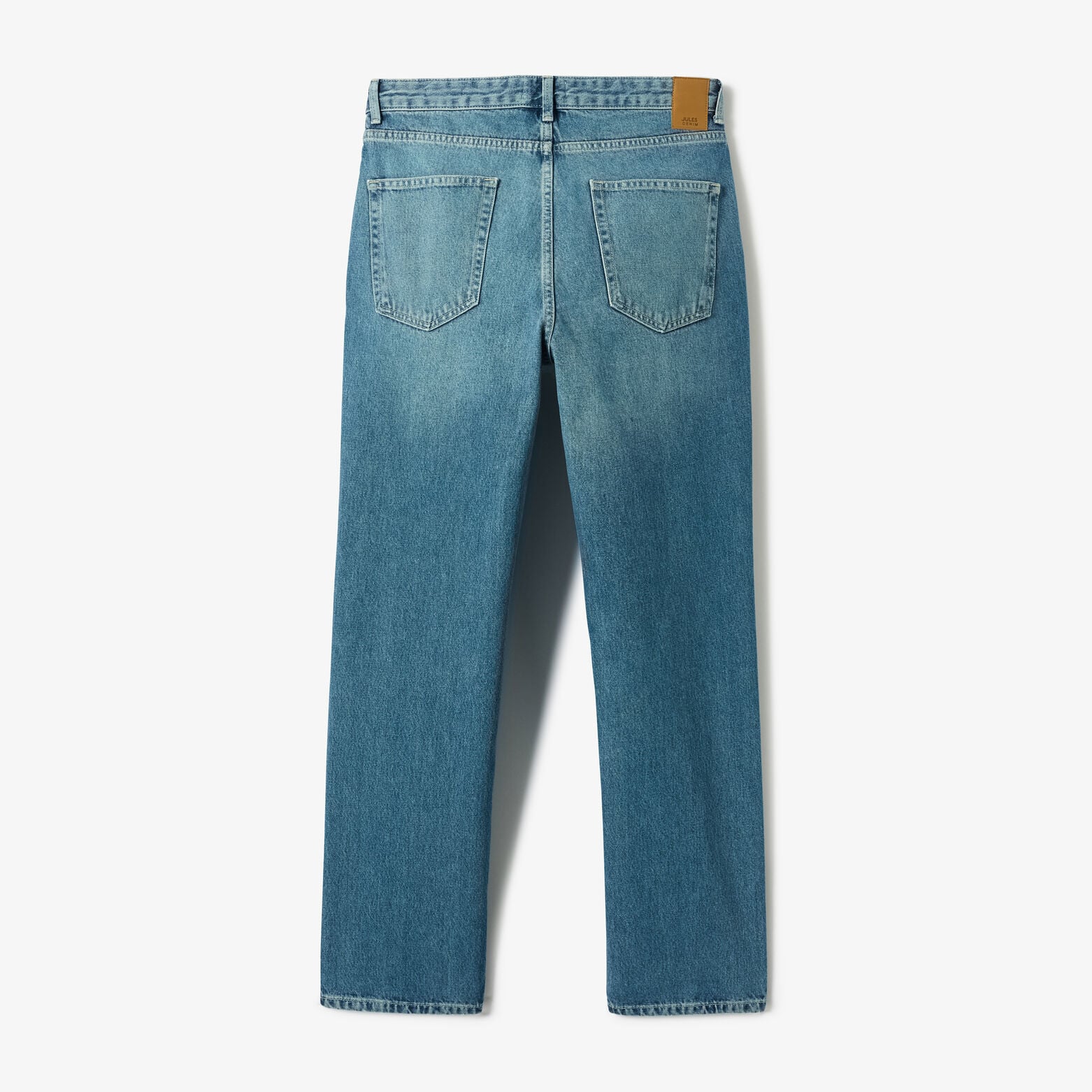 Jean loose 3 longueurs d&eacute;lav&eacute; 100% coton