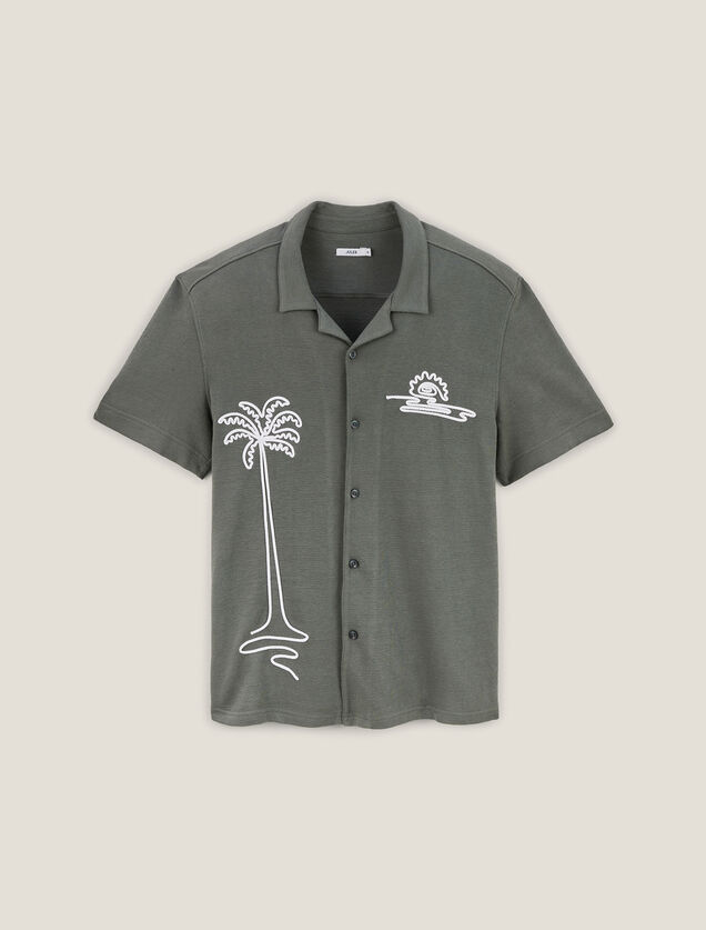 Chemisette en coton broderie corde