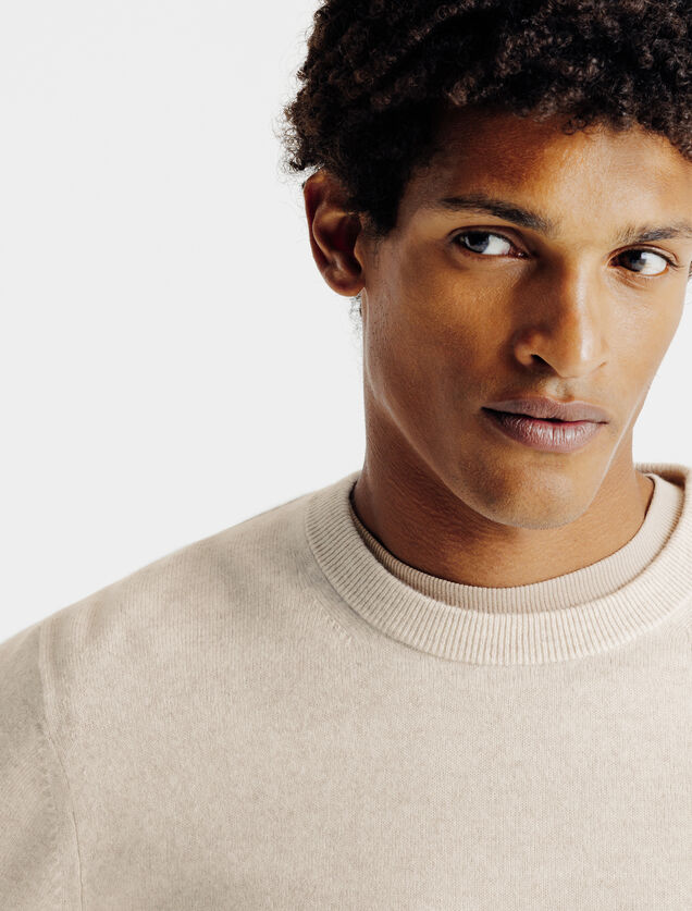 Pull col rond m&eacute;rinos cachemire