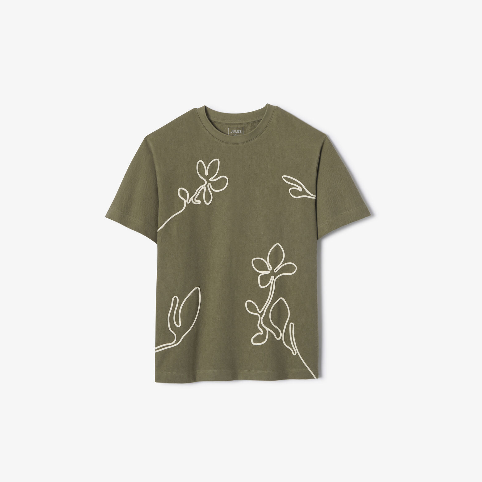 Tee shirt fleurs en cordelette mati&egrave;re fantaisie