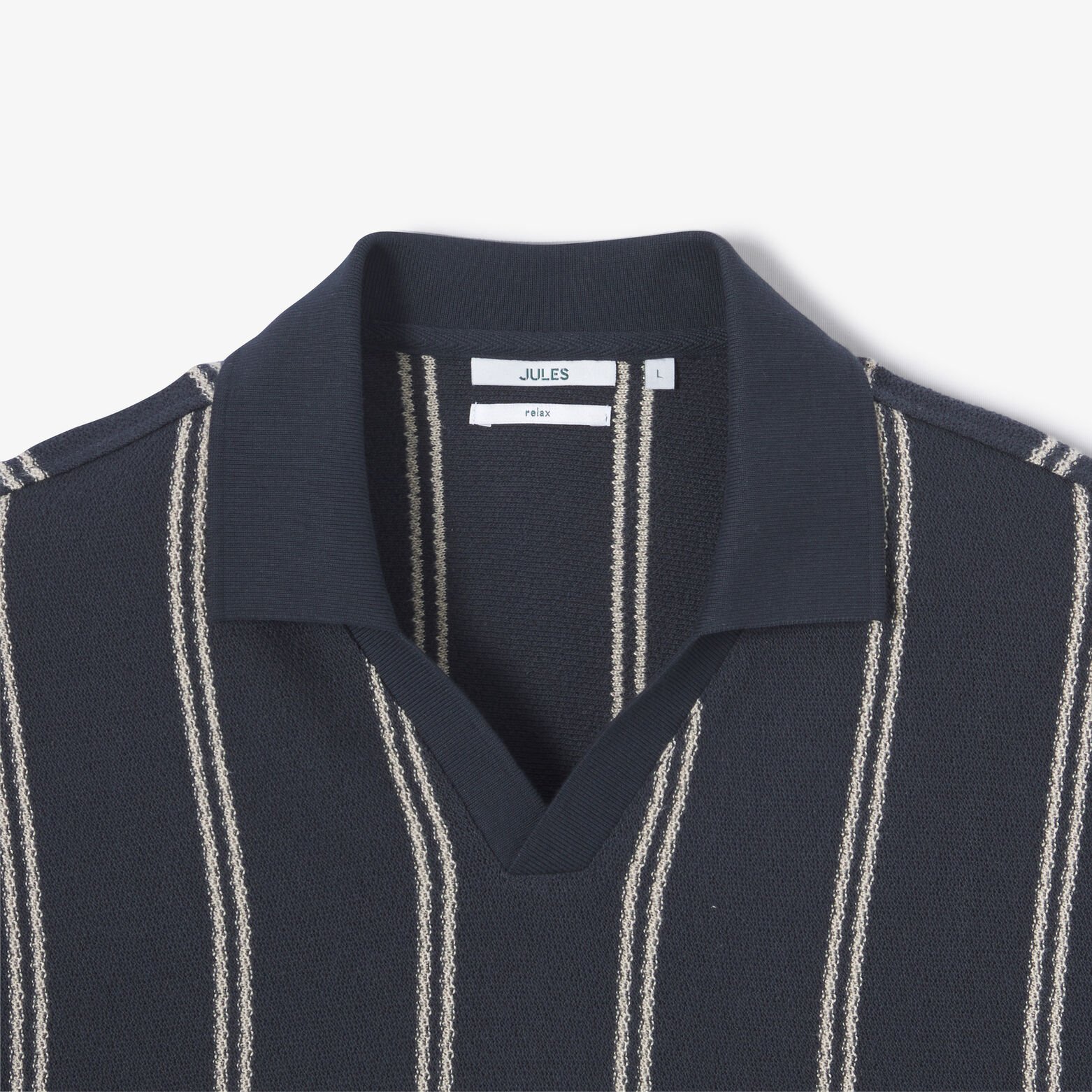 Gestreepte polo korte mouwen met resortkraag