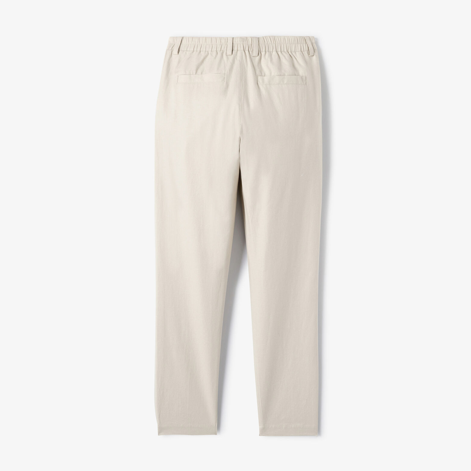 Pantalon chino coton lin tapered