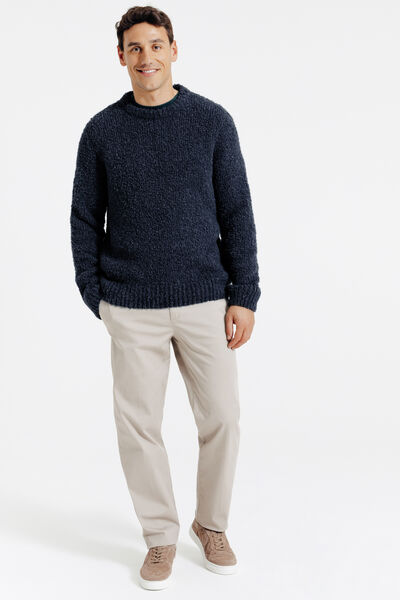 Pull col rond bouclette