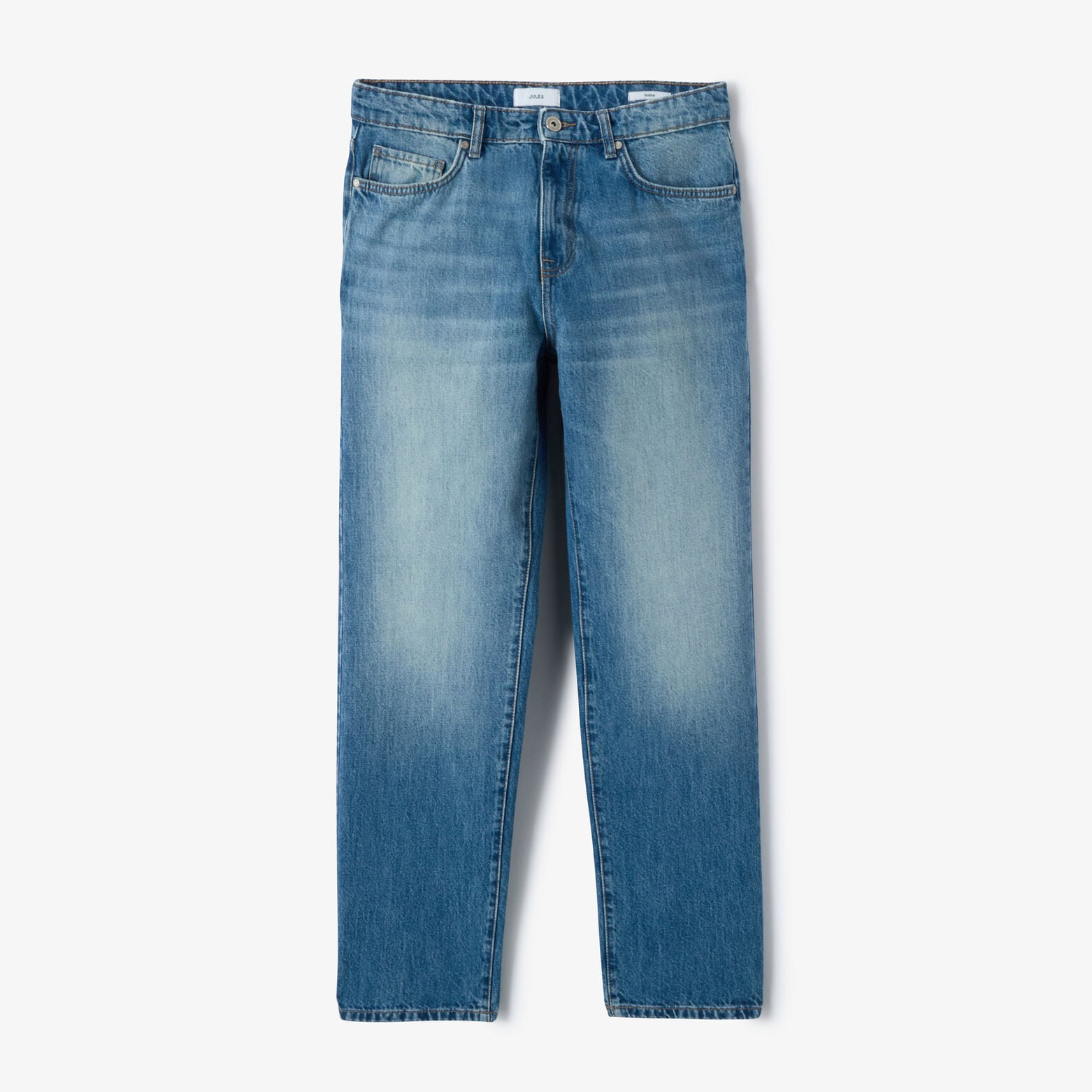 Jean loose d&eacute;lav&eacute; 100% coton