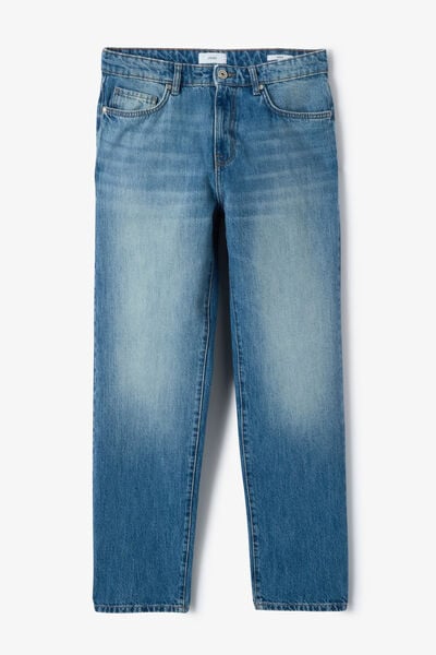 Jean loose d&eacute;lav&eacute; 100% coton