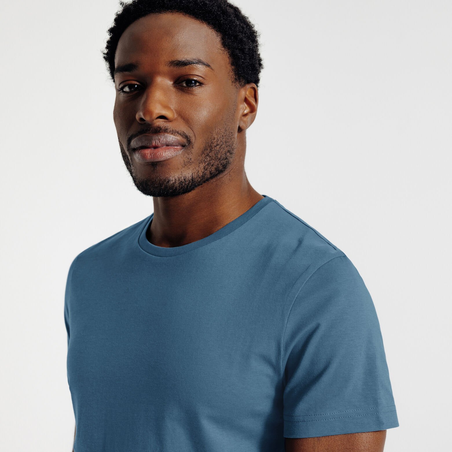 Tee shirt en coton col rond basique