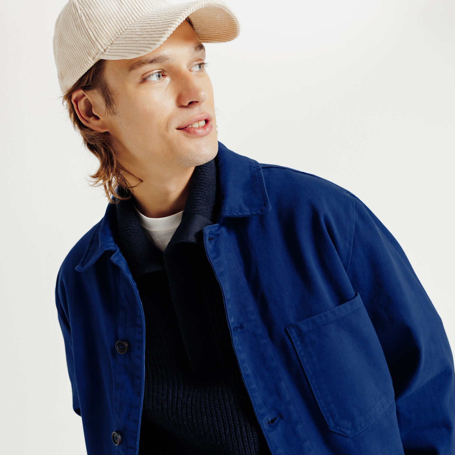 Veste col chemise boutonnée