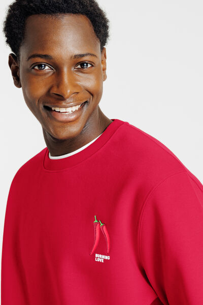 Sweat col rond animation Saint-Valentin