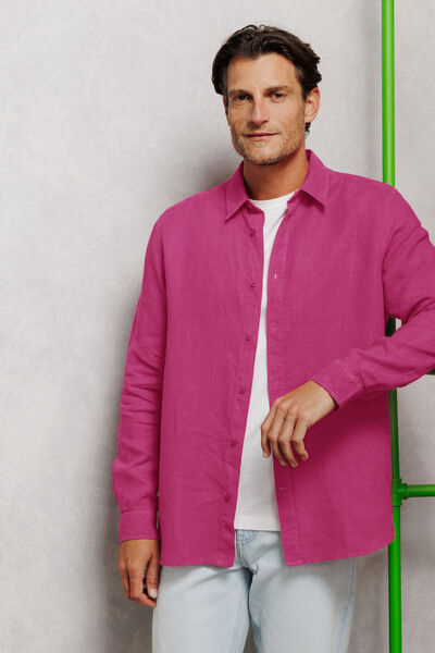 Chemise 100% lin regular unie