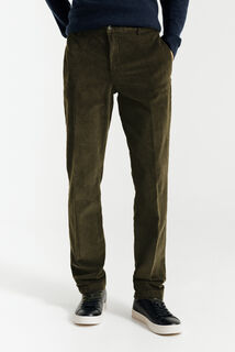 Pantalon chino straight velours