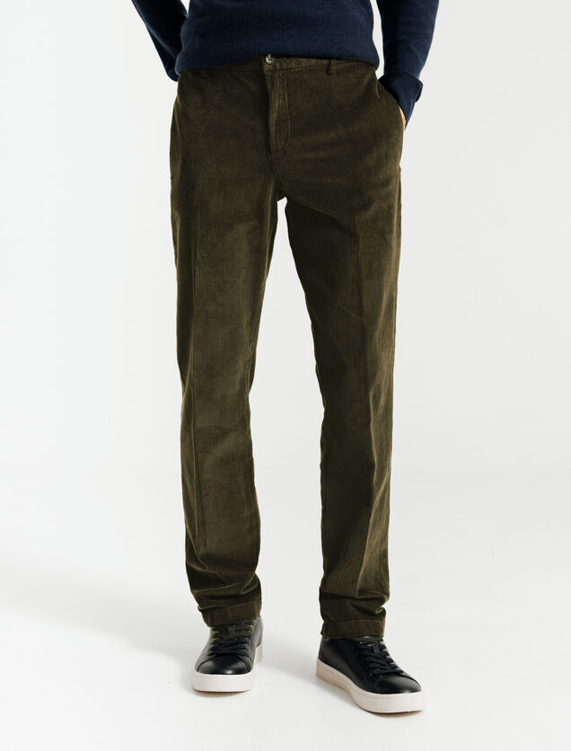 Pantalon chino straight velours