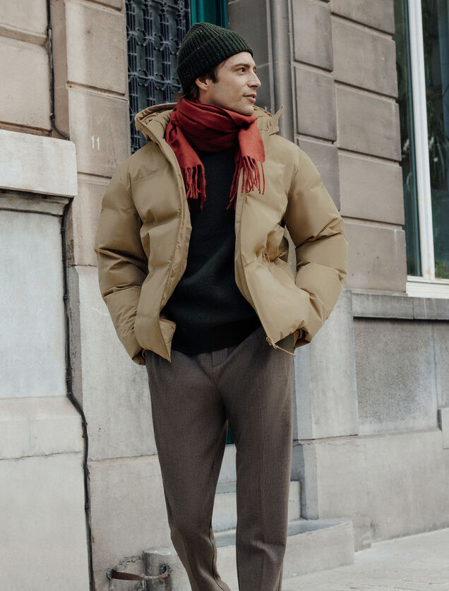 Doudoune zipp&eacute;e &agrave; capuche