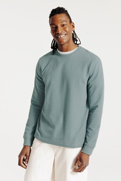 Tee shirt manches longues matière reliéfée