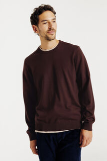 Trui ronde hals in merinos