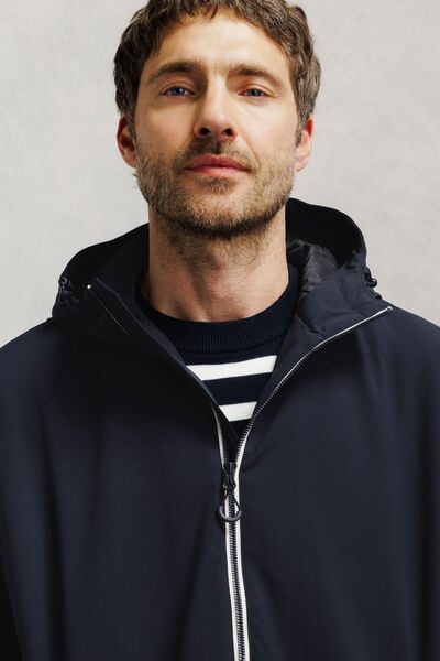 Blouson &agrave; capuche zipp&eacute;