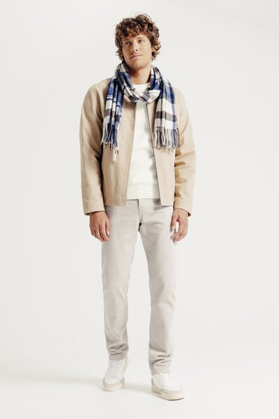 Pull col rond jeux de points fantaisie