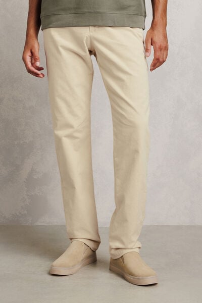 Pantalon chino straight en velours