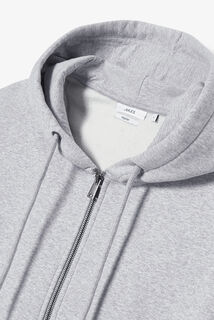 Sweat à capuche zippé uni