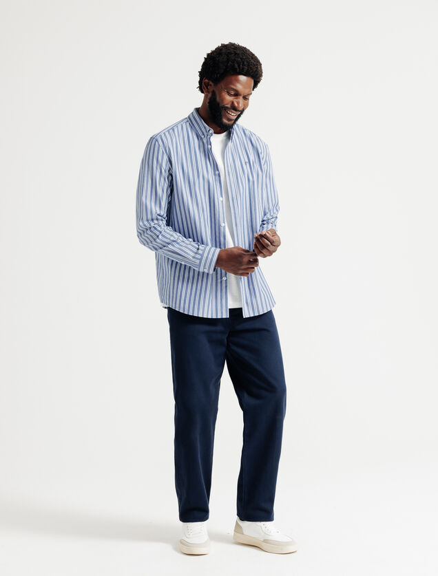 Gekleurd streepjeshemd in katoen