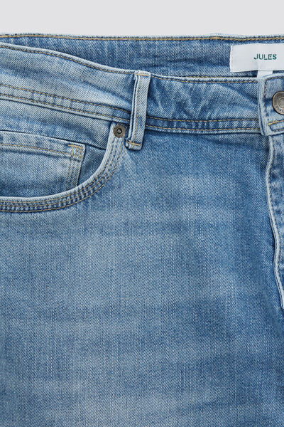 Pantacourt en jean bleu moyen