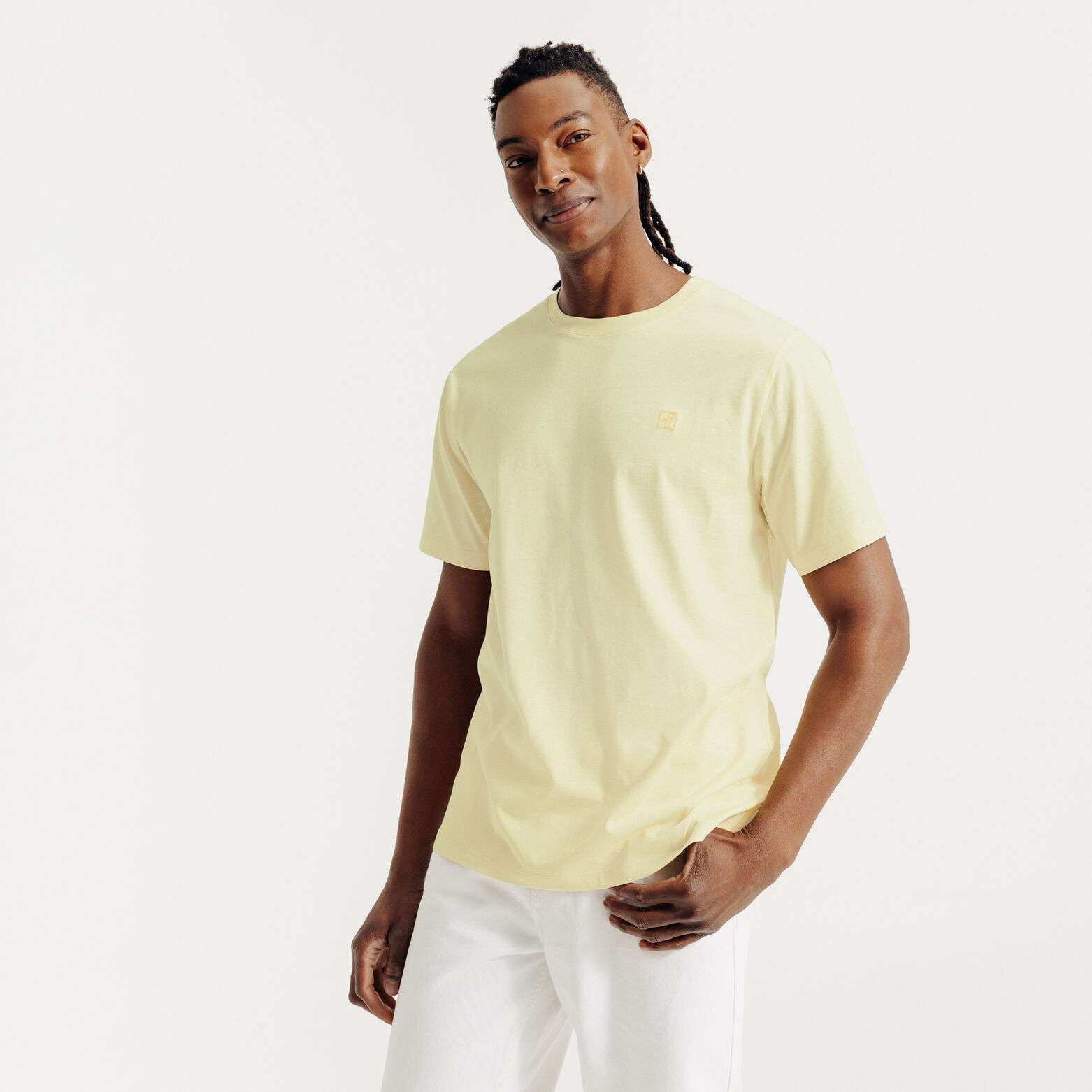 Tee shirt effet microray&eacute; broderie poitrine