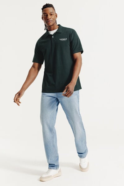 Polo korte mouwen met print voor- en achteraan