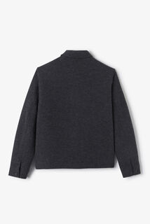 Blouson en laine col chemise